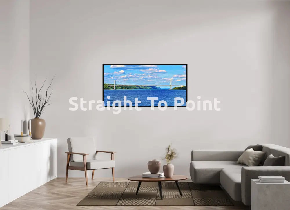GWB Over Blue Hudson 60.6 x 31″ / Matte WhiteWall App Product