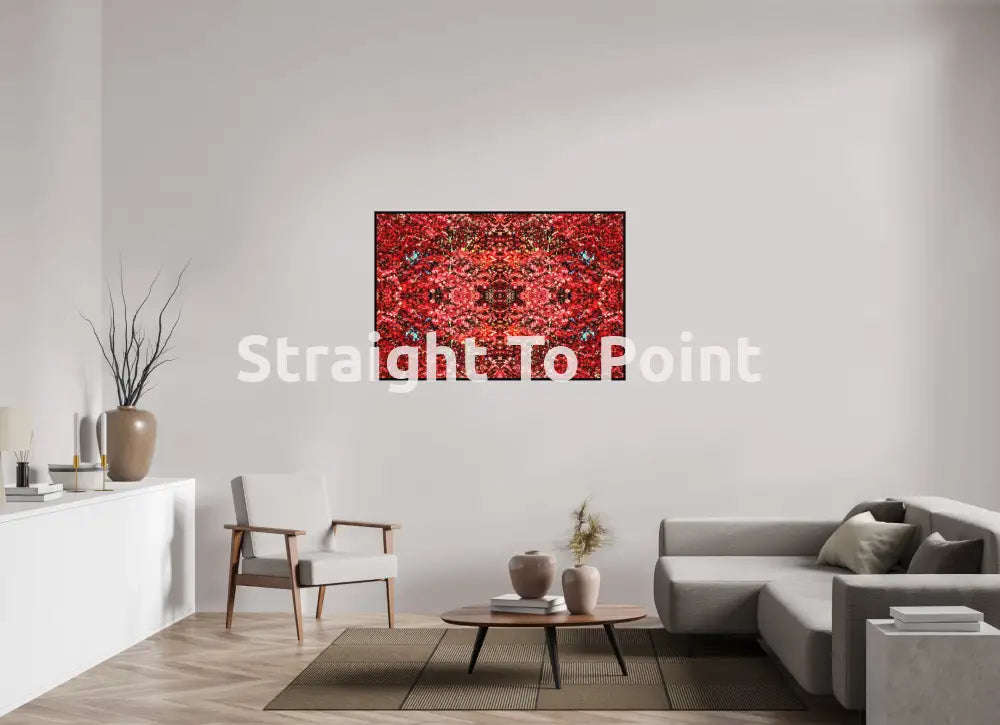 Red Leaves 52 x 35″ / Matte WhiteWall App Product