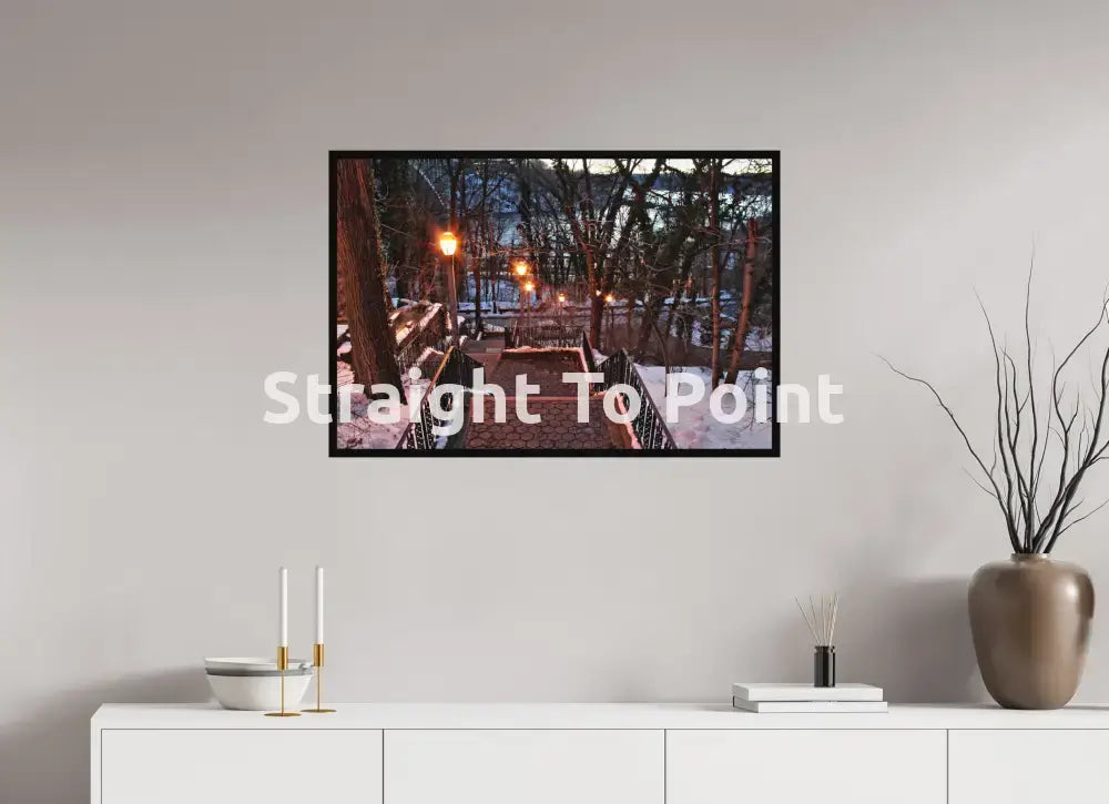 Spuyten Duyvil Stairs 35.3 x 24″ / Matte WhiteWall App Product